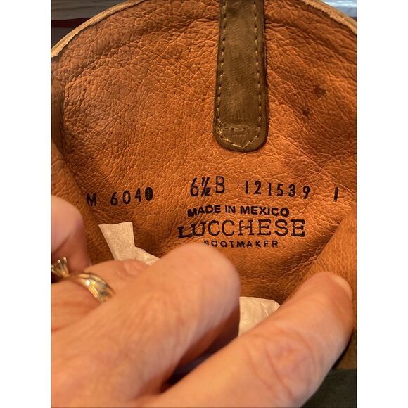 NWOB NWT Lucchese Boots Bootie Zip Women's 6.5 Suede Olive Green w/ Studs #M6040 - Picture 11 of 16